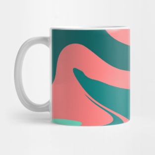 Blue, Green And Pink Abstract Marble Pattern Mug